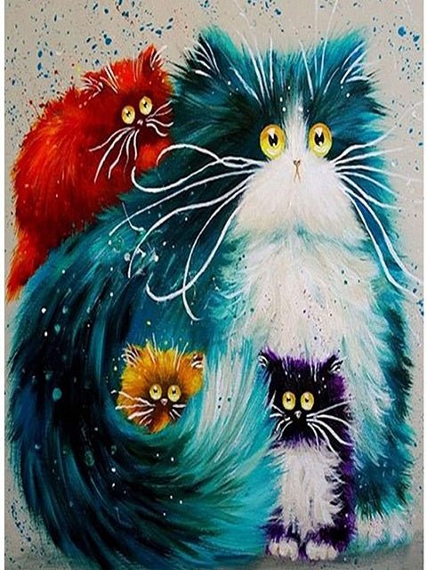 Furry Cats - Painting by numbers shop