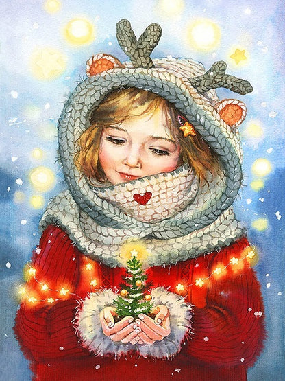 Girl Loves Christmas - Painting by numbers shop