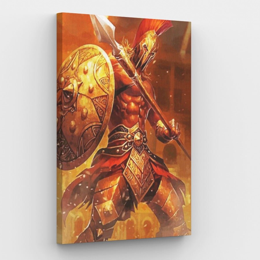 Gladiator with Spear Canvas - Painting by numbers shop