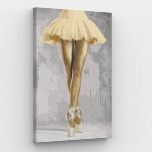 Golden Ballerina Canvas - Schilderij op nummerwinkel