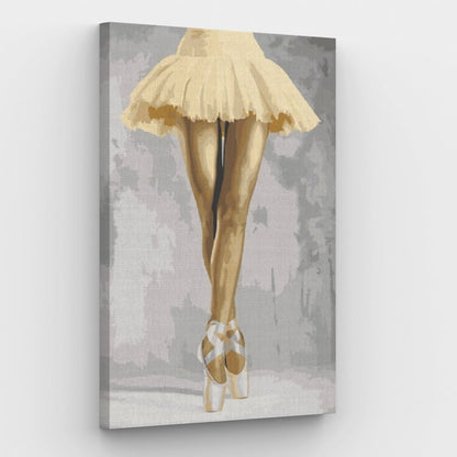 Goldene Ballerina-Leinwand – Malen-nach-Zahlen-Shop