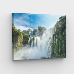 Prachtig canvas met watervallen - Winkel op nummer schilderen