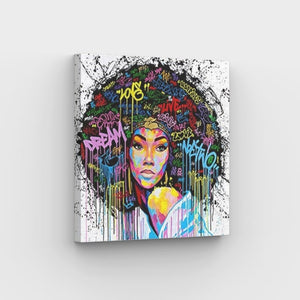 Graffiti Afro Style Canvas - Painting by numbers shop