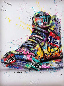 Graffiti Sneaker - Schilderen op nummer winkel