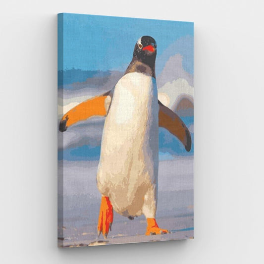 Happy Penguin Canvas - Painting by numbers shop