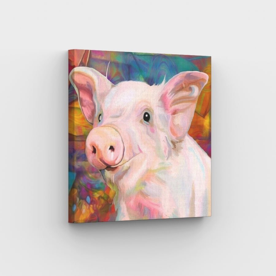 Happy Pig Canvas - Malen-nach-Zahlen-Shop
