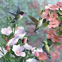 Load image into Gallery viewer, Hummingbirds and Flowers - Painting by numbers shop
