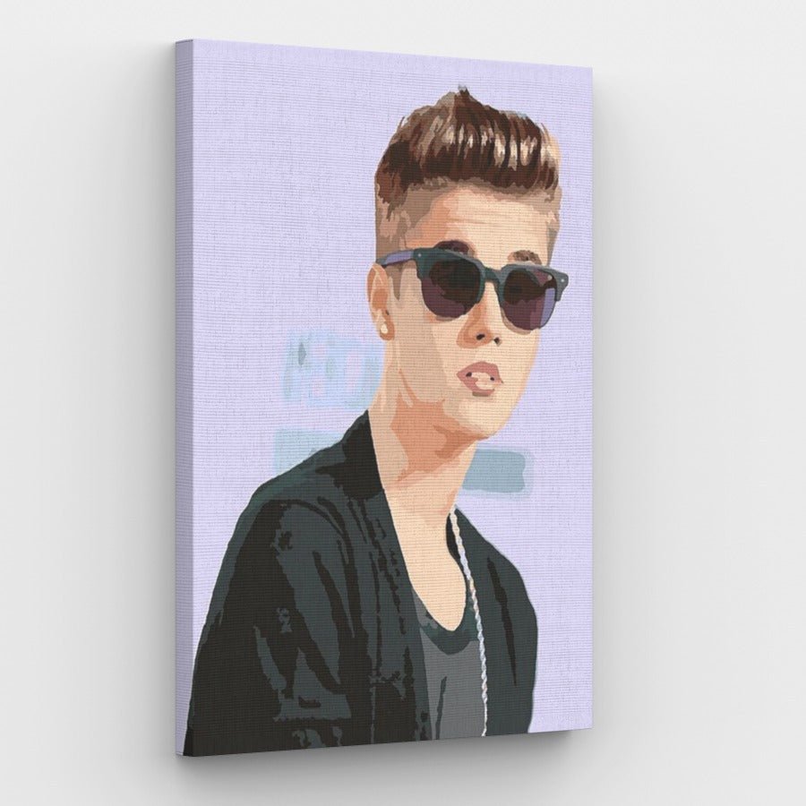 Justin Bieber Canvas - Schilderij op nummerwinkel