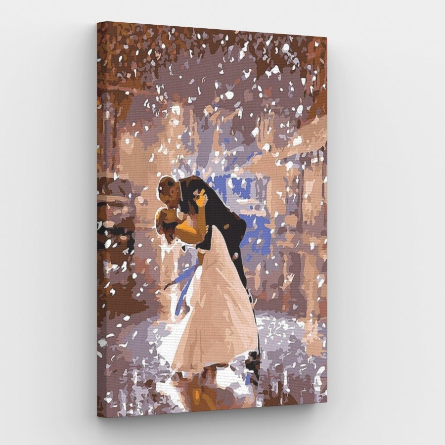 Kissing Couple Canvas - Painting by numbers shop