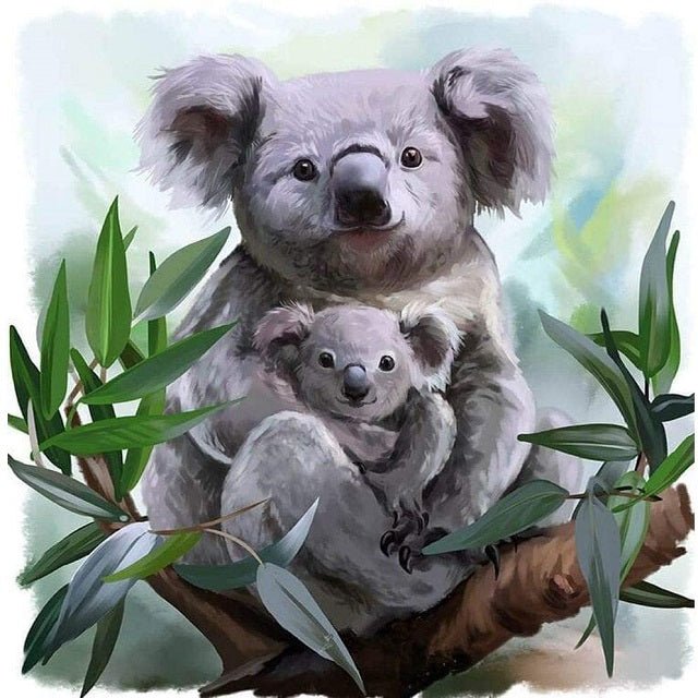 Koala met haar baby - Schilderen op nummer winkel