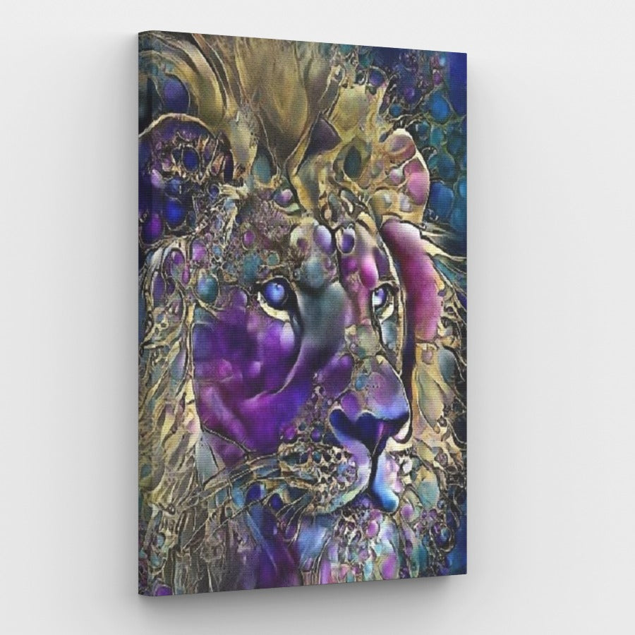 Golden Lion: A Majestic and Vibrant Paint by Numbers Design – Crafty By  Numbers