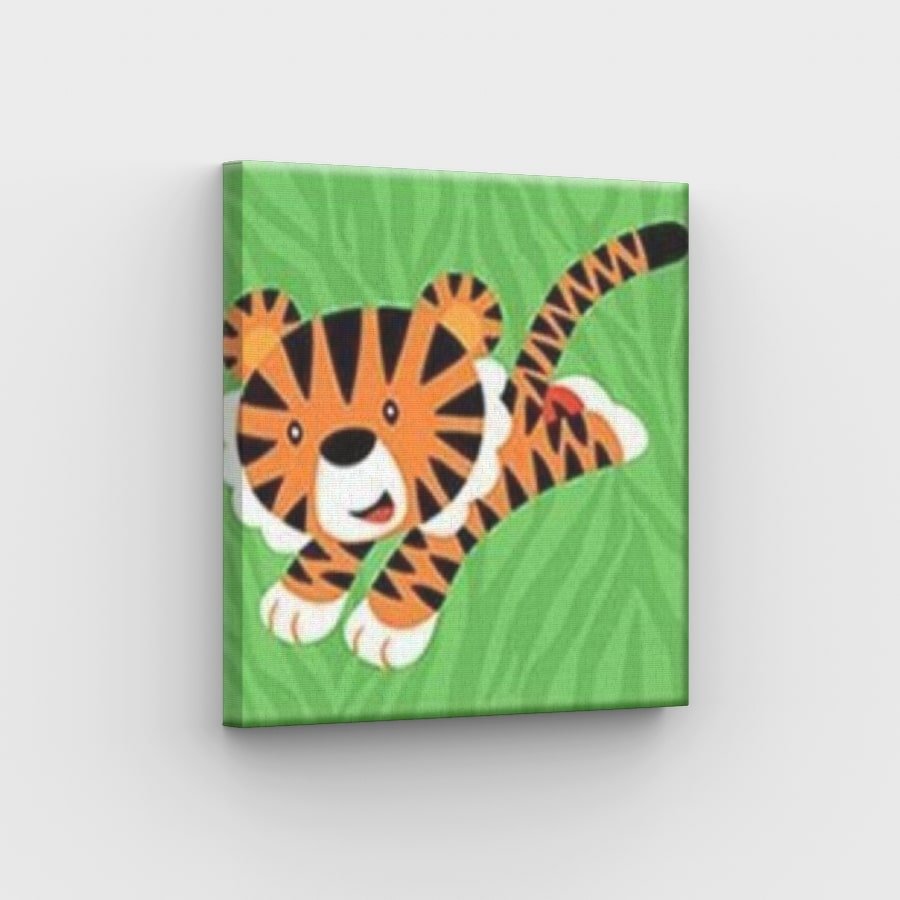 Little Tiger Canvas - Painting by numbers shop