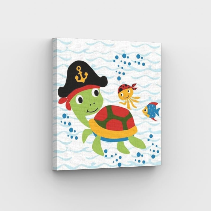 Easy Little Turtle - Paint By Number - Paint by Numbers for Sale