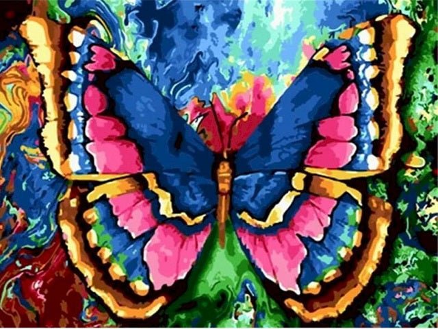 Magische kleurrijke vlinder - Schilderen op nummer winkel