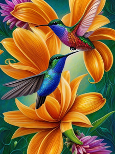 Magische kolibries schilderen op nummer
