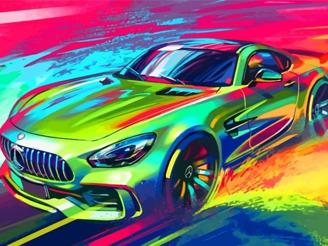 Mercedes Car - Painting by numbers shop