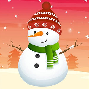 Merry Snowman Mini-verf op nummer