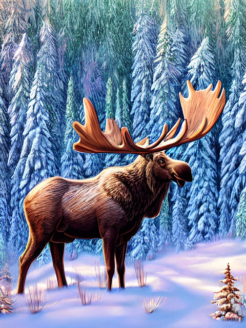 Mighty Elk in his Kingdom - Painting by numbers shop