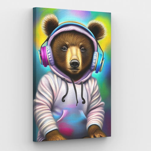 Modern Hi-Fi Bear Paint by numbers canvas