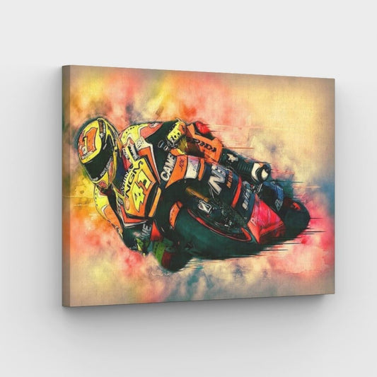 Motorcycle Racer Canvas - Painting by numbers shop