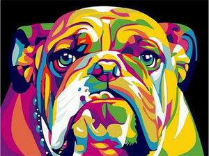 Neon Bulldog - Malen-nach-Zahlen-Shop