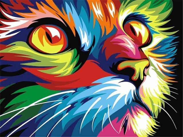 Neon Cat - Painting by numbers shop