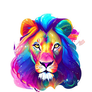 Neonfarbe Löwenkopf Malen nach Zahlen