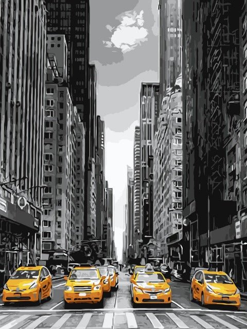 New York Taxi - Schilderen op nummer winkel