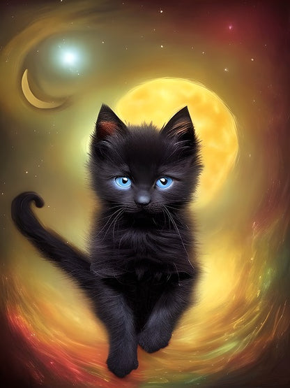 Die Nacht ist Zeit für Katzen – Malen-nach-Zahlen-Shop
