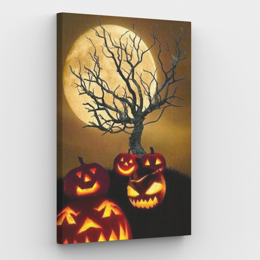 CAMOYAI Halloween Paint by Numbers for Adults,Paint by Number Kits on Canvas DIY Oil Paintings Supplies for Kids Beginners AR