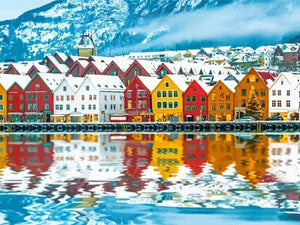 Noorwegen Stad - Schilderen op nummer winkel