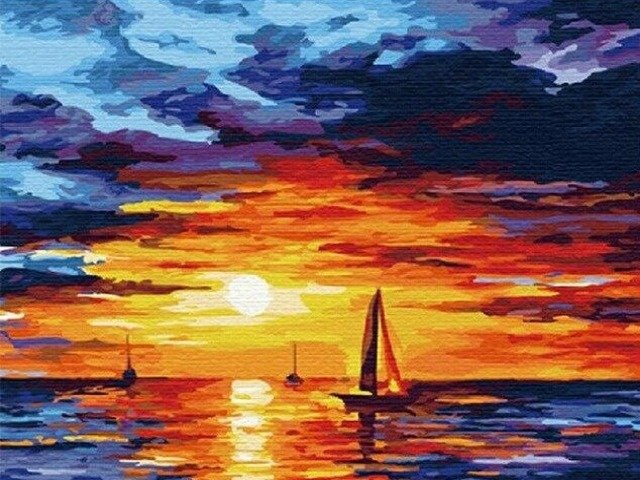 Ocean Sunset - Painting by numbers shop