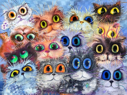 One Thousand Cats Eyes - Schilderen op nummer winkel