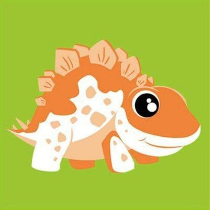 Oranger Stegosaurus - Malen-nach-Zahlen-Shop