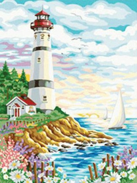 Lighthouse and Sea - Painting by numbers shop