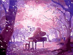 Piano in Spring Blossom - Malen-nach-Zahlen-Shop
