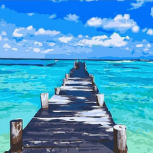 Load image into Gallery viewer, Pier Turquoise See - Painting by numbers shop
