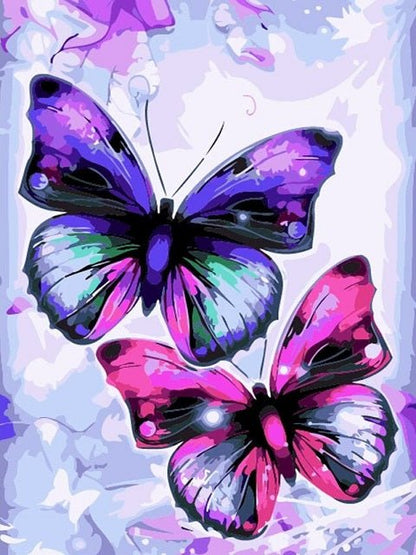 Rosa Schmetterlinge - Malen-nach-Zahlen-Shop