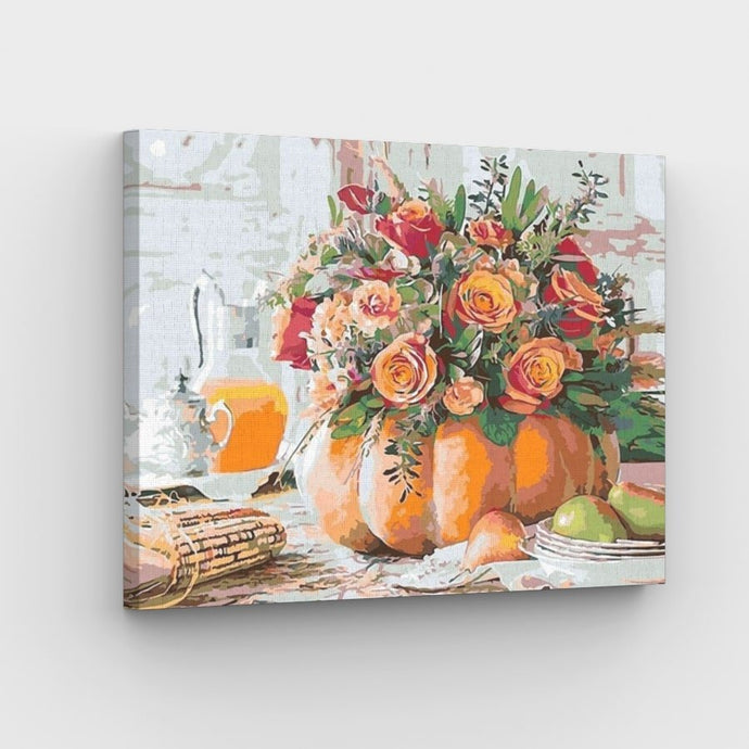 Pumpkin Vase Canvas - Painting by numbers shop