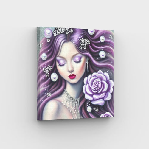 Purple Beauty Canvas Paint by Numbers