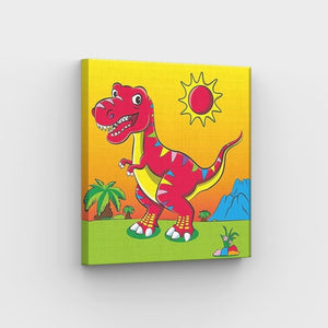 Purple Dino - Schilderen op nummer winkel