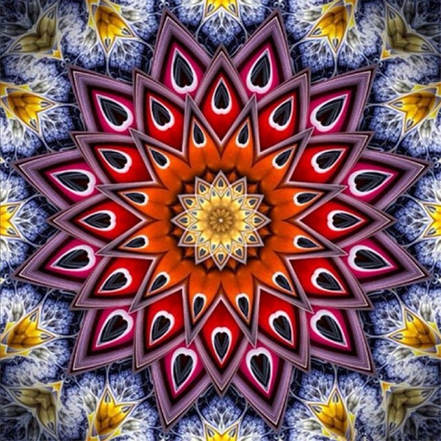 Purple Heart Mandala - Painting by numbers shop