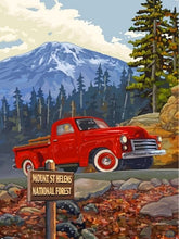 Laad afbeelding in galerijviewer, Rode vrachtwagen in het bos - Schilderen op nummer winkel