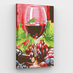 Red Wine Canvas - Painting by numbers shop