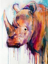 Load image into Gallery viewer, Rhino Color Splash - Painting by numbers shop

