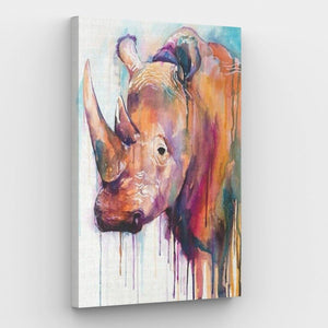 Rhino Color Splash Canvas – Malen-nach-Zahlen-Shop
