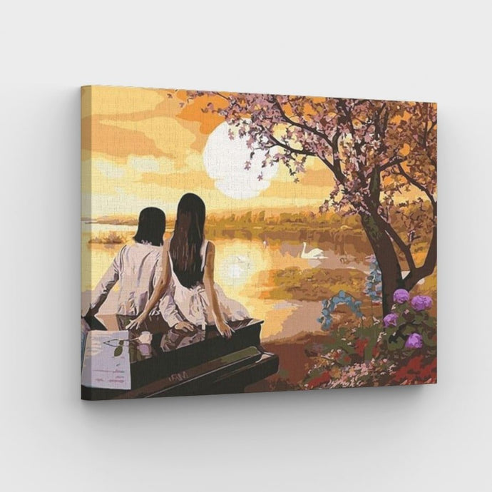 Romantic Sunset Canvas - Painting by numbers shop