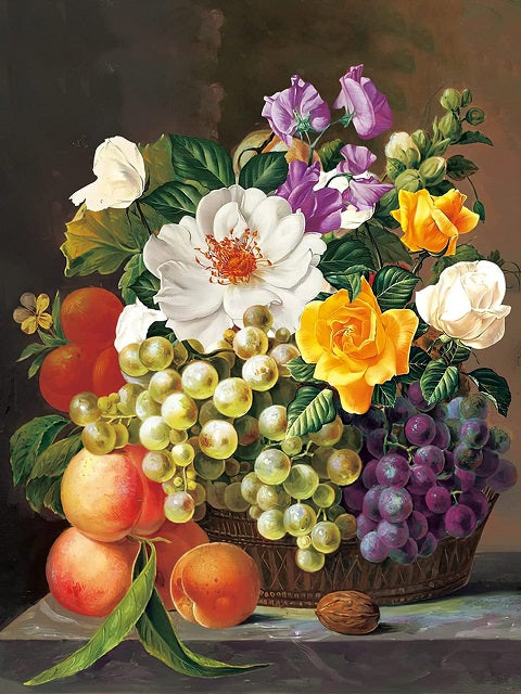 Roses and Fruits Paint by Numbers Kit