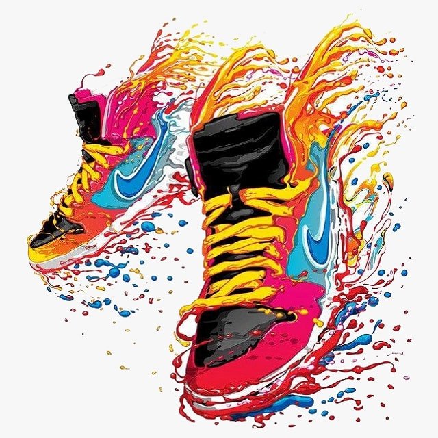 Running Sneakers Splash - Painting by numbers shop