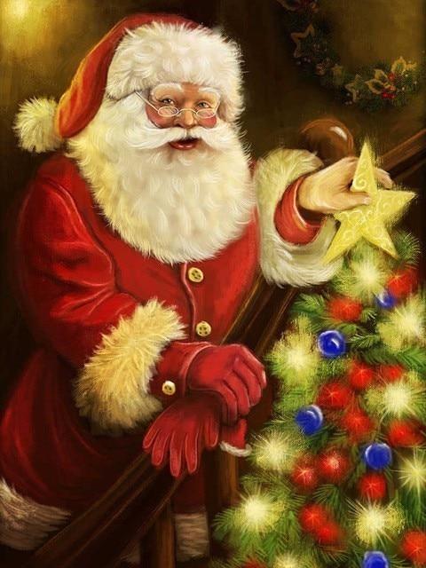 Santa Claus Christmas Tree - Painting by numbers shop